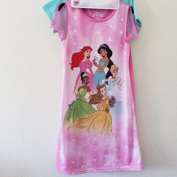 NWT - Disney Princess Kids' Set of 2-pack Nightgowns - Size 4T - Picture 3 of 4